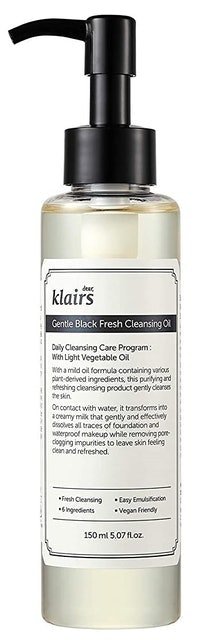 dear, klairs Gentle Black Fresh Cleansing Oil 1