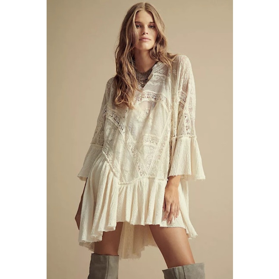 Free People Layered In Lace Swing Dress Image 1