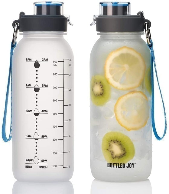 BOTTLED JOY Water Bottle with Motivational Time Marker 1