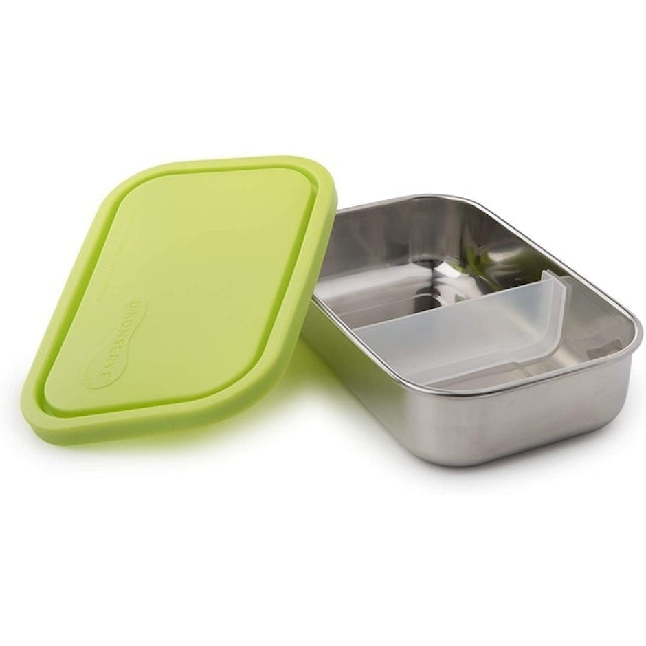 Ukonserve Divided Rectangle Stainless Steel Lunch Container Image 1
