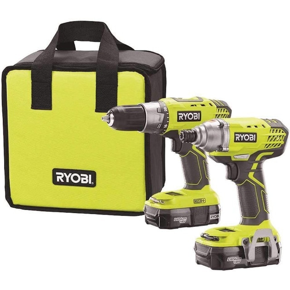 Ryobi 18V One+ Handheld Drill/Driver and Impact Driver Kit Image 1