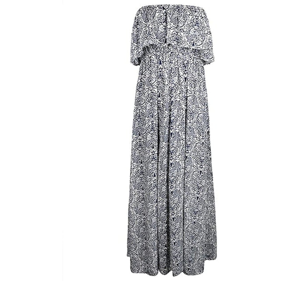 Yidarton Strapless Boho Maxi Long Dress Image 1