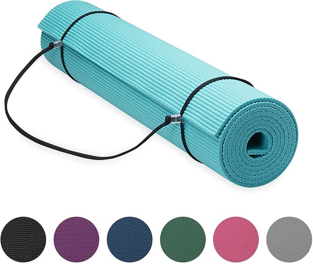 Gaiam Premium Yoga Mat with Yoga Mat Carrier Sling 1