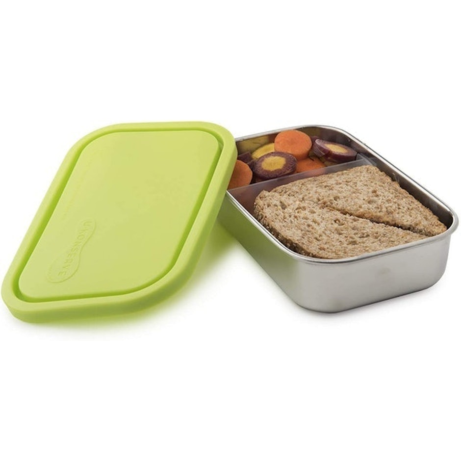 Ukonserve Divided Rectangle Stainless Steel Lunch Container Image 2