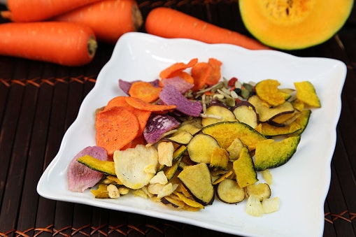 Fruit, Root Vegetable and Green Vegetable Chips Are Full of Vitamins