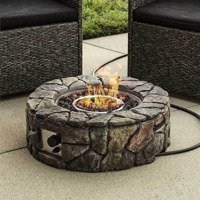 Best Choice Products  Natural Stone Gas Fire Pit 1