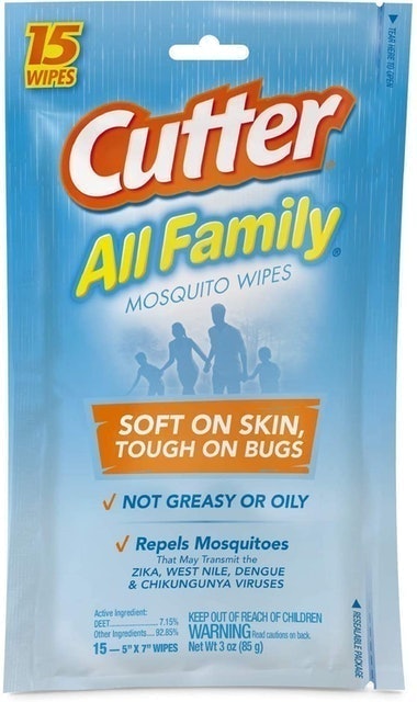 Cutter Family Mosquito Wipes 1