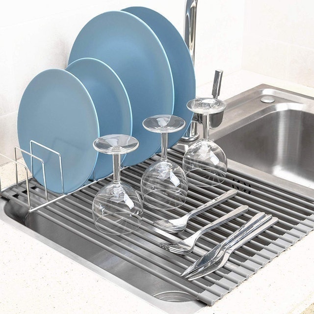 Ipegtop Over The Sink Roll-Up Dish Drying Rack 1