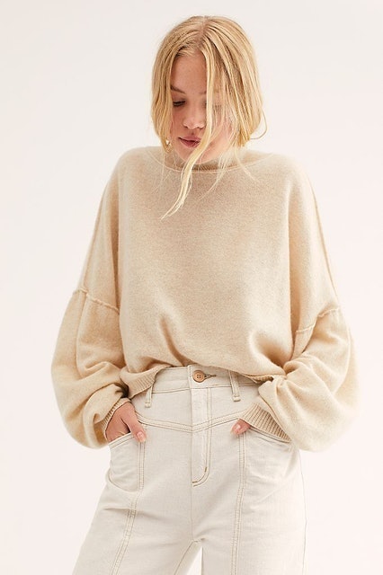 Free People So Low So High Cashmere Sweater 1