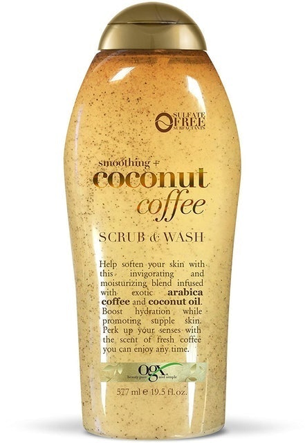 OGX  Smoothing Coconut and Coffee Scrub & Wash 1