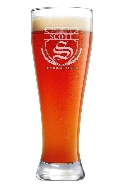 Spotted Dog Company Etched Pilsner Glass 1