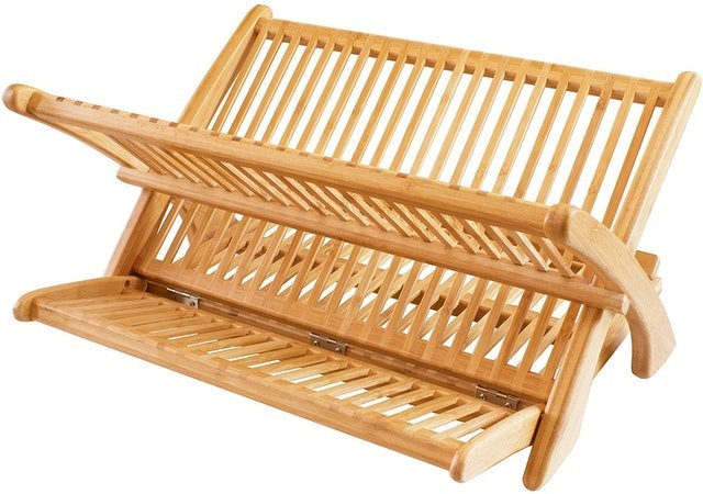 Totally Bamboo Eco Collapsible Bamboo Dish Drying Rack 1