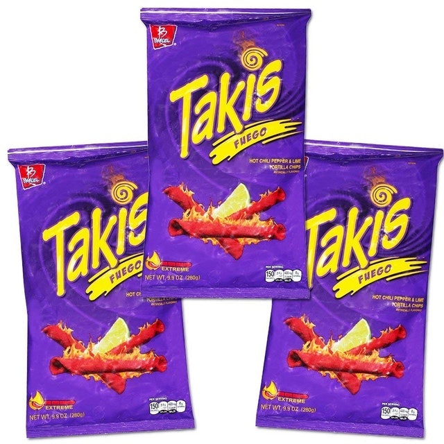 Takis Fuego Hot Chili Pepper & Lime Tortilla Chips 1