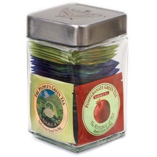 The Republic of Tea Ultimate Green Tea Bag Assortment Jar 1
