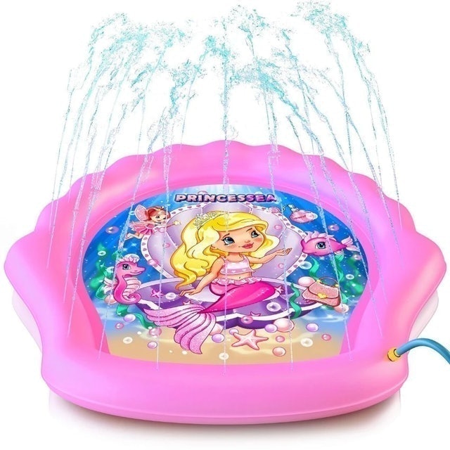 PRINCESSEA Splash Pad & Water Sprinkler for Kids 1