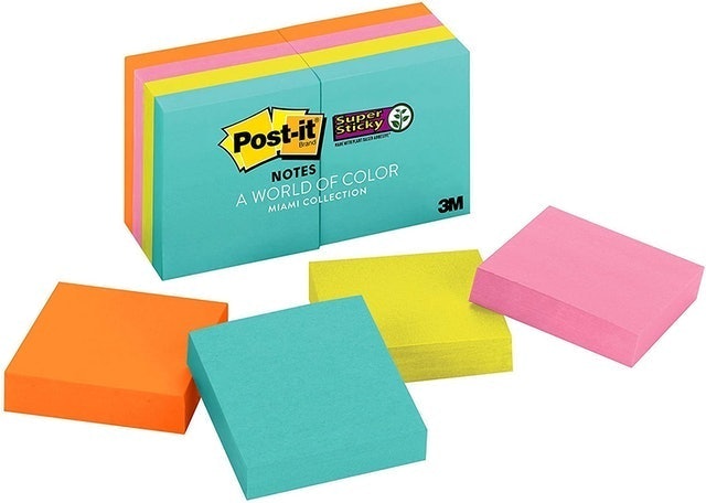 Post-it Bright Neon Post-it Super Sticky Notes 1