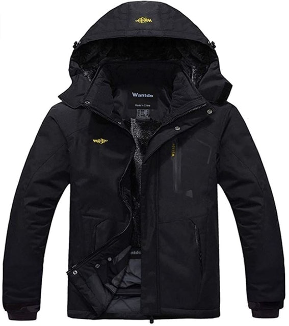 Wantdo Men's Mountain Waterproof and Windproof Hooded Ski Jacket 1