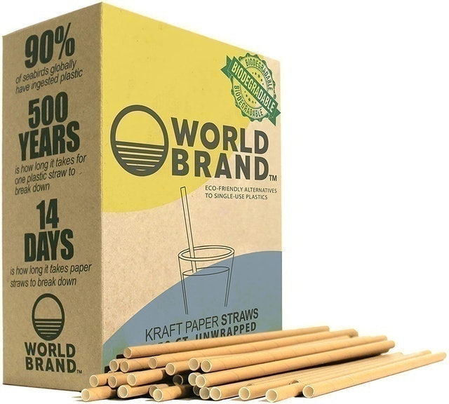 World Brand Kraft Paper Straws  1