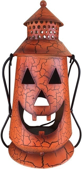 Clovers Garden Store Jack O Lantern Rustic Lantern with Handle 1