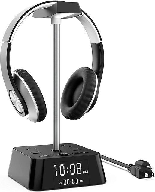 KDrive Headphone Stand With Clock Display 1