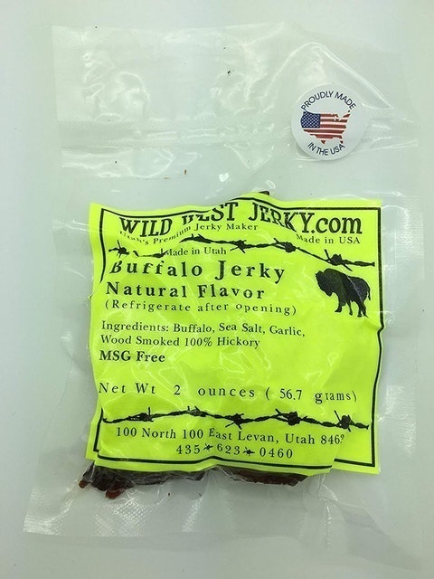 Wild West Jerky Wood-Smoked Buffalo Jerky 1