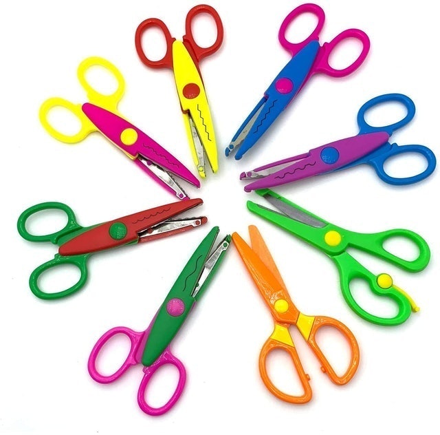 Yetoome Pack of 8 Colorful Decorative Paper Edge Scissor Set 1