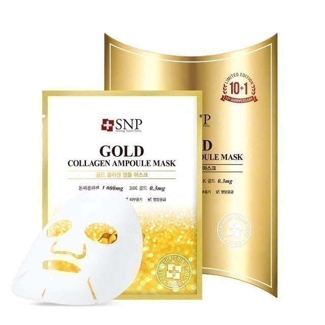 SNP Gold Collagen Ampoule Mask 1