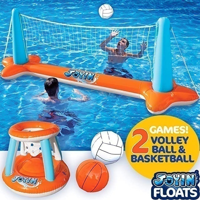 Joyin Volleyball Net and Basketball Hoops 1