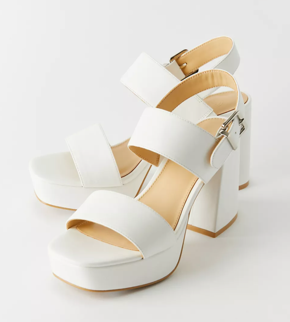 Urban Outfitters Rachel Faux Leather Strappy Platform Heel 1