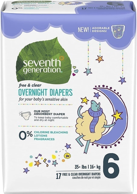 Seventh Generation  Free & Clear Overnight Diapers  1