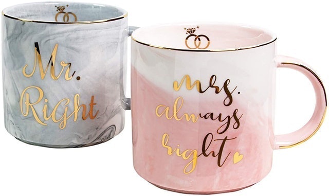 Vilight Mr Rights Mrs Always Right Couples Mugs 1