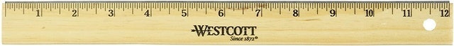 Westcott Wood 12-Inch School Ruler 1