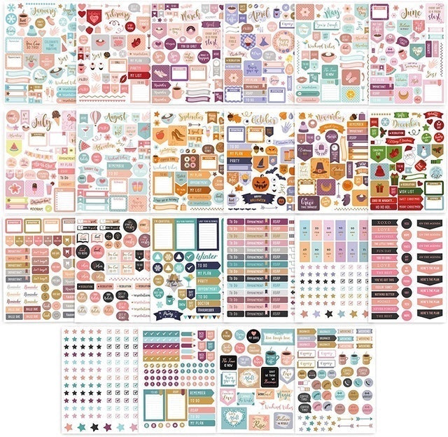 Zicoto Gorgeous Monthly Planner Stickers 1