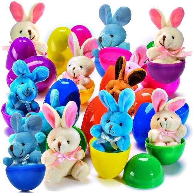 Prextex Plush Bunny Filled Easter Eggs 1