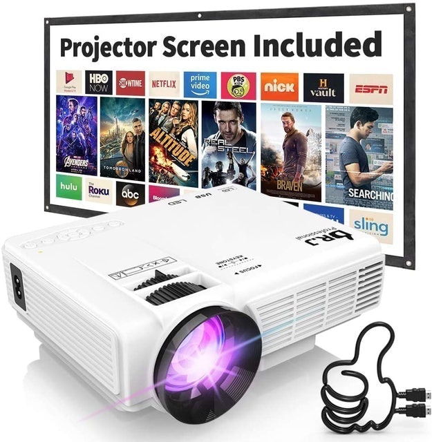 DR. J Professional HI-04 1080P Supported Portable Movie Projector 1