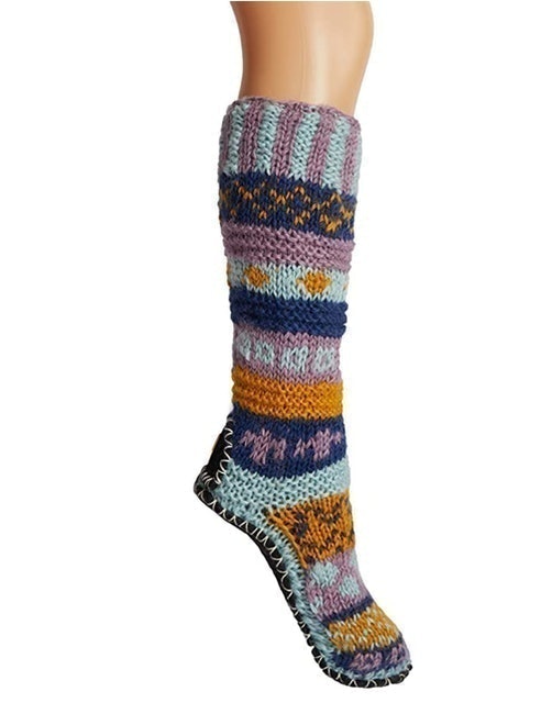 Tibetan Socks Hand Knit Wool Slipper Socks  1