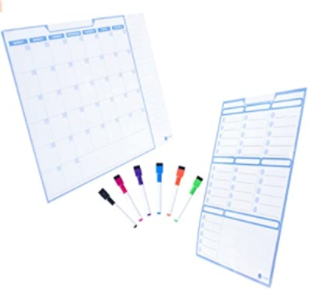 pneat Dry Erase Monthly Calendar and Weekly Planner Set 1
