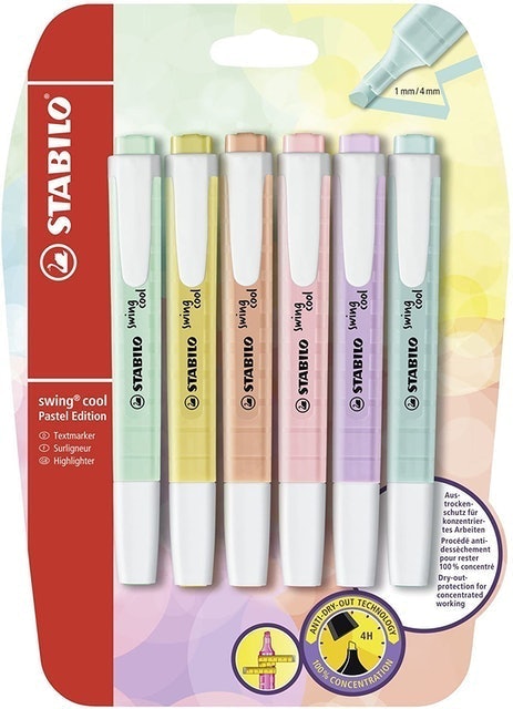 Stabilo Blister Swing Cool Pastel Highlighters 1