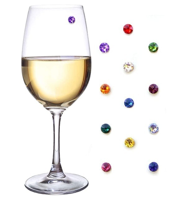 Simply Charmed Swarovski Crystal Magnetic Wine Glass Charms 1