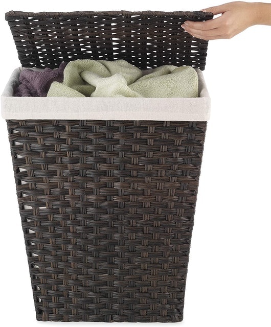 Whitmor Rattique Laundry Hamper with Lid 1