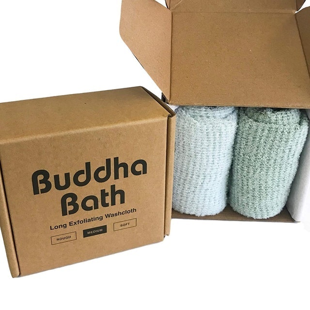 Buddha Bath  Long Exfoliating Washcloth 1