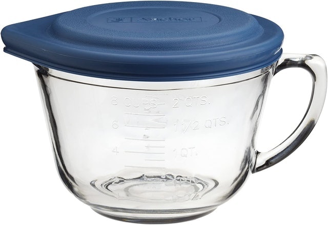 Anchor Hocking  2 Quart Glass Batter Bowl With Lid 1