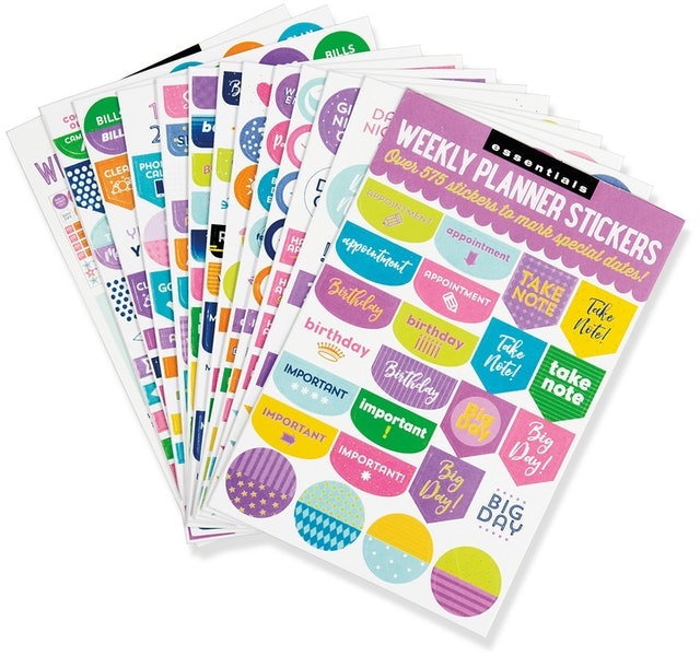 Peter Pauper Press Essentials Weekly Planner Stickers 1