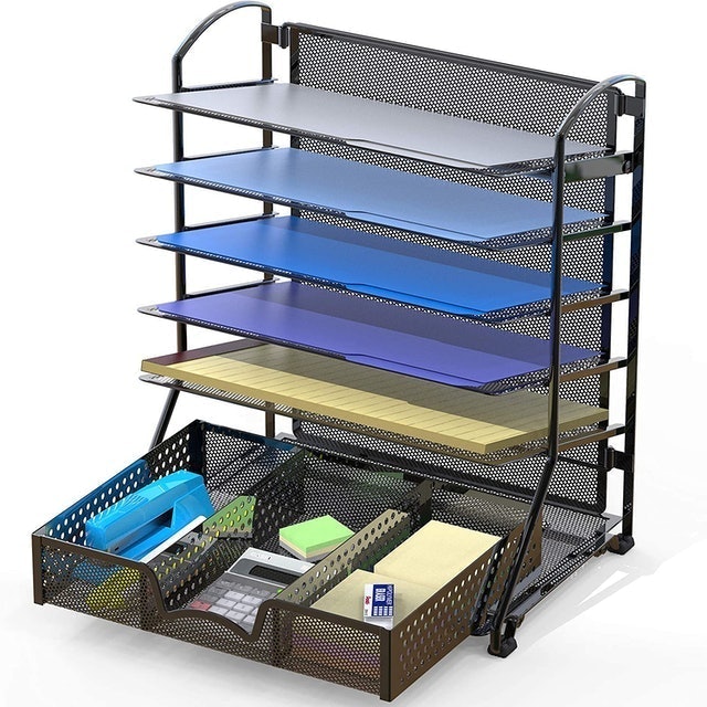 Simple Houseware File Tray Organizer With Drawer 1