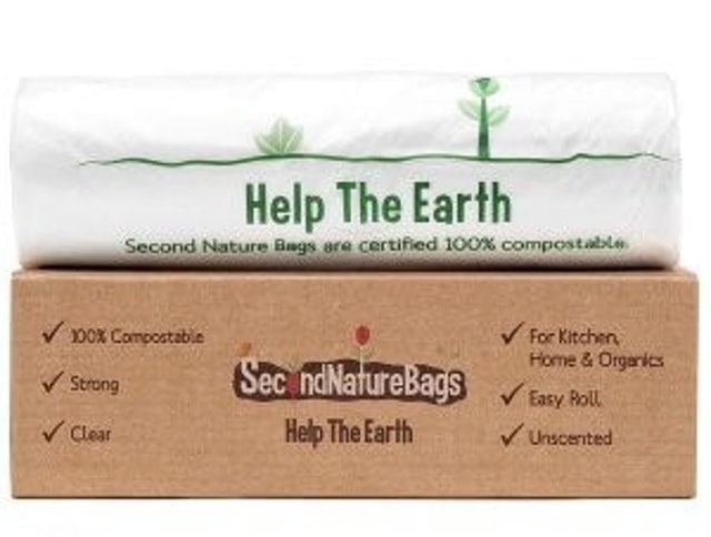 Second Nature Bags  Help the Earth Compostable Trash Bags 1