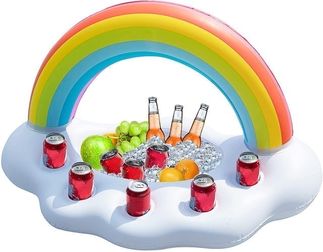 Jasonwell Inflatable Rainbow Cloud Drink Holder 1