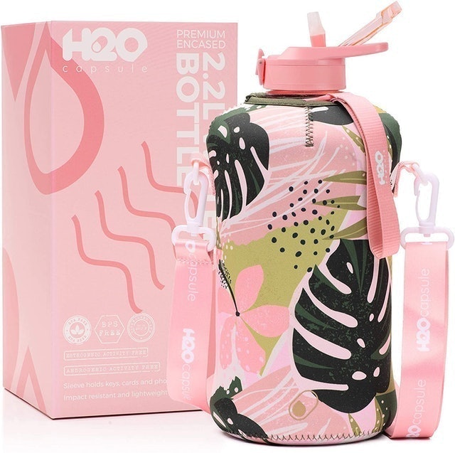 H2O Capsule  Half Gallon Water Bottle With Storage Sleeve 1