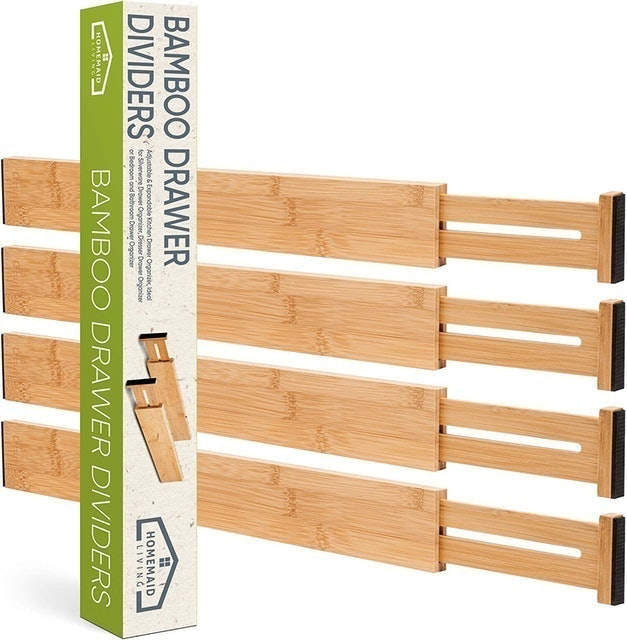 Homemaid Living Bamboo Drawer Dividers 1