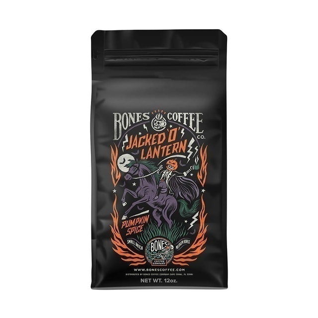 Bones Coffee Company Jacked 'O' Lantern Pumpkin Spice Coffee 1