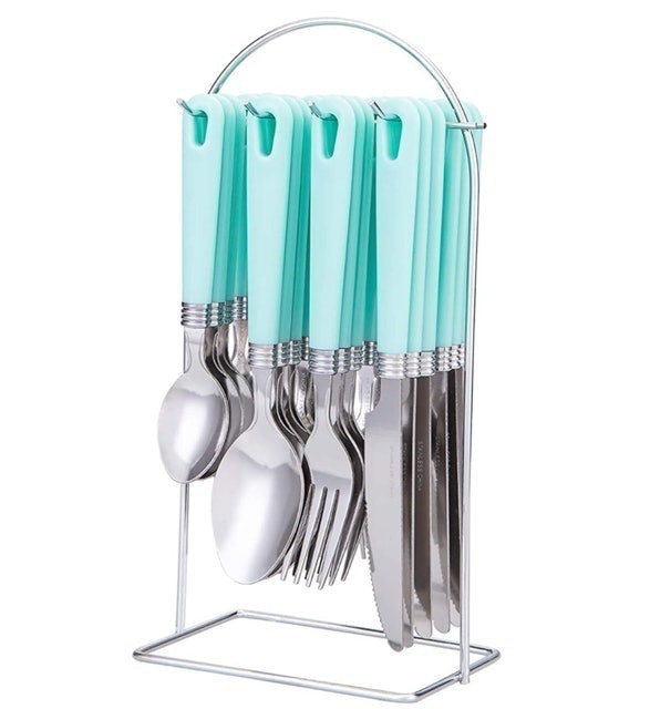 Cutiset Stainless Steel Flatware Set With Hanging Caddy 1